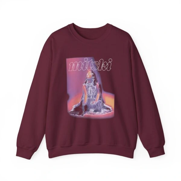 Mitski Dreamcore Glow Unisex Heavy Blend™ Crewneck Sweatshirt Maroon