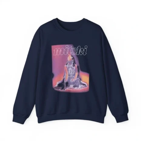Mitski Dreamcore Glow Unisex Heavy Blend™ Crewneck Sweatshirt Navy Mitski Dreamcore Glow Unisex Heavy Blend™ Crewneck Sweatshirt Navy