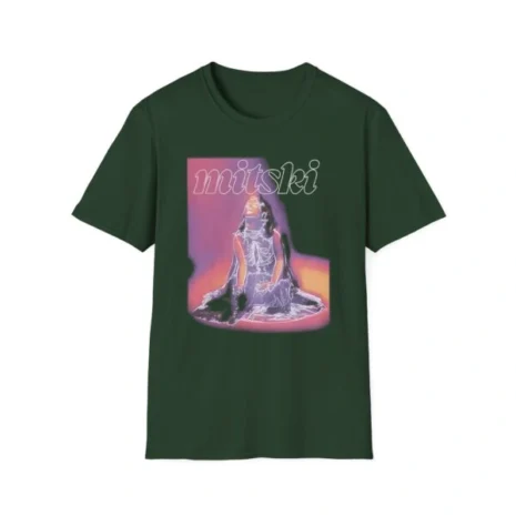 Mitski Dreamcore Glow Unisex Softstyle T-Shirt Forest Green Mitski Dreamcore Glow Unisex Softstyle T-Shirt Forest Green