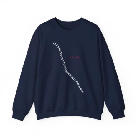 Mitski Dust Devils Unisex Heavy Blend™ Crewneck Sweatshirt Navy Mitski Dust Devils Unisex Heavy Blend™ Crewneck Sweatshirt Navy