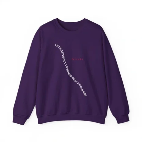 Mitski Dust Devils Unisex Heavy Blend™ Crewneck Sweatshirt Purple Mitski Dust Devils Unisex Heavy Blend™ Crewneck Sweatshirt Purple