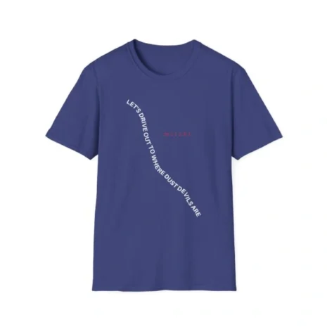 Mitski Dust Devils Unisex Softstyle T-Shirt Metro Blue Mitski Dust Devils Unisex Softstyle T-Shirt Metro Blue