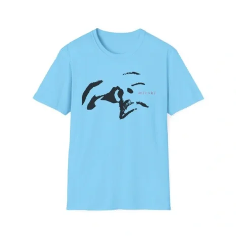 Mitski Face Unisex Softstyle T-Shirt Sky Mitski Face Unisex Softstyle T-Shirt Sky
