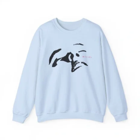Mitski Flower Art Logo Unisex Heavy Blend™ Crewneck Sweatshirt Light Blue
