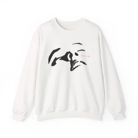 Mitski Flower Art Logo Unisex Heavy Blend™ Crewneck Sweatshirt White Mitski Flower Art Logo Unisex Heavy Blend™ Crewneck Sweatshirt White
