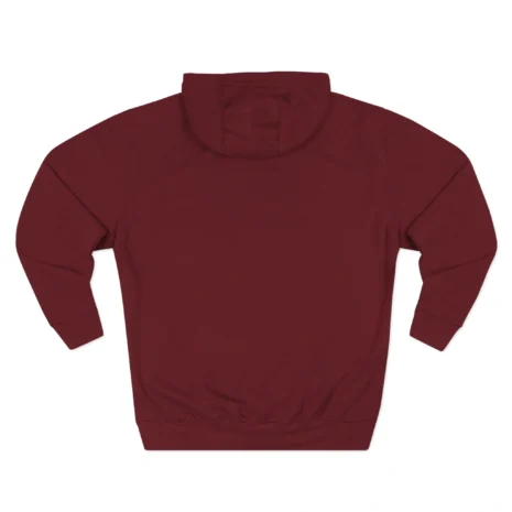 Mitski Flower Logo Three-Panel Fleece Hoodie Burgundy Back Side Mitski Flower Logo Three-Panel Fleece Hoodie Burgundy Back Side
