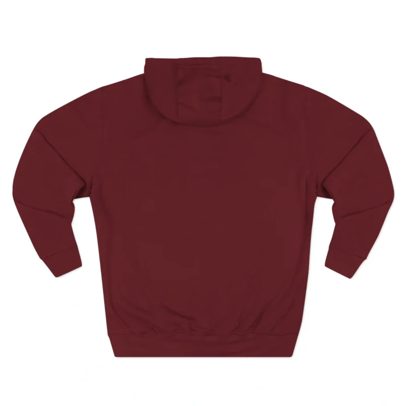 Mitski Flower Logo Three-Panel Fleece Hoodie Burgundy Back Side