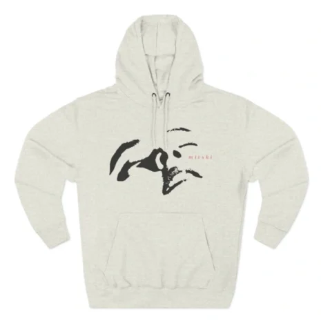 Mitski Flower Logo Three-Panel Fleece Hoodie Oatmeal Heather Mitski Flower Logo Three-Panel Fleece Hoodie Oatmeal Heather