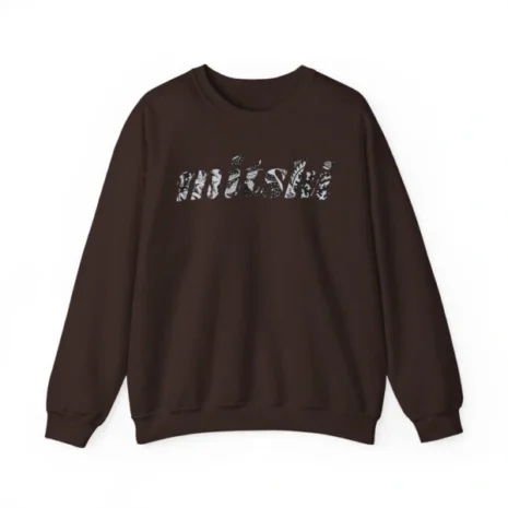 Mitski Flower Logo Unisex Heavy Blend™ Crewneck Sweatshirt Dark Chocolate Mitski Flower Logo Unisex Heavy Blend™ Crewneck Sweatshirt Dark Chocolate