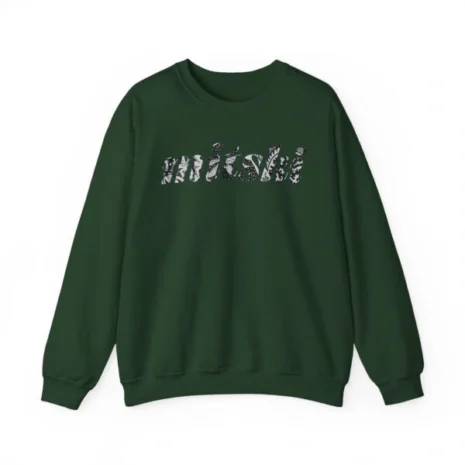 Mitski Flower Logo Unisex Heavy Blend™ Crewneck Sweatshirt Forest Green Mitski Flower Logo Unisex Heavy Blend™ Crewneck Sweatshirt Forest Green