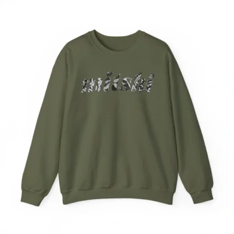 Mitski Flower Logo Unisex Heavy Blend™ Crewneck Sweatshirt Military Green Mitski Flower Logo Unisex Heavy Blend™ Crewneck Sweatshirt Military Green