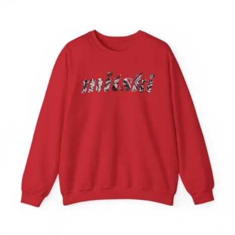 Mitski Flower Logo Unisex Heavy Blend™ Crewneck Sweatshirt Red Mitski Flower Logo Unisex Heavy Blend™ Crewneck Sweatshirt Red
