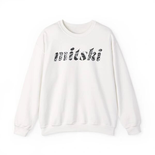Mitski Flower Logo Unisex Heavy Blend™ Crewneck Sweatshirt White
