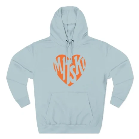 Mitski Heart Three-Panel Fleece Hoodie Blue Mist Mitski Heart Three-Panel Fleece Hoodie Blue Mist