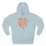 Mitski Heart Three-Panel Fleece Hoodie Blue Mist