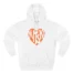 Mitski Heart Three-Panel Fleece Hoodie White