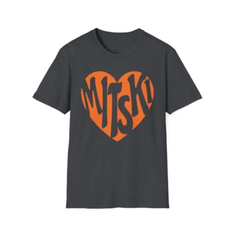Mitski Heart Unisex Softstyle T-Shirt Dark Heather Grey Mitski Heart Unisex Softstyle T-Shirt Dark Heather Grey