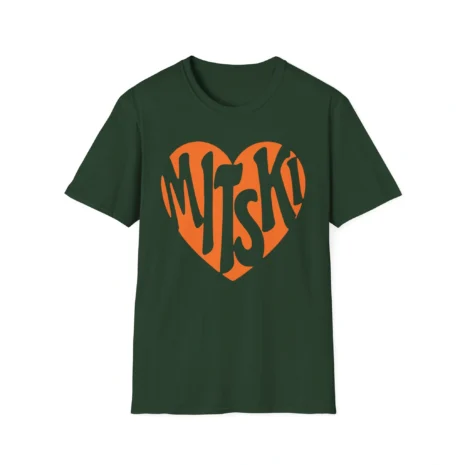 Mitski Heart Unisex Softstyle T-Shirt Forest Green Mitski Heart Unisex Softstyle T-Shirt Forest Green