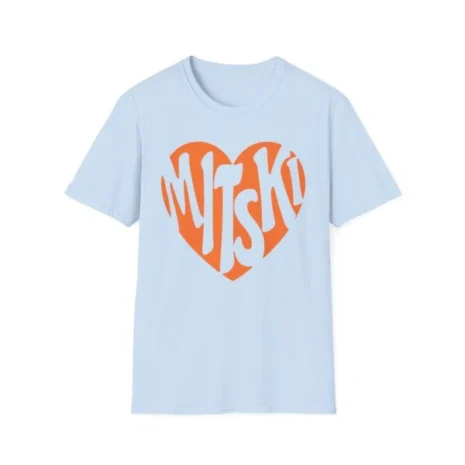 Mitski Heart Unisex Softstyle T-Shirt Light Blue Mitski Heart Unisex Softstyle T-Shirt Light Blue