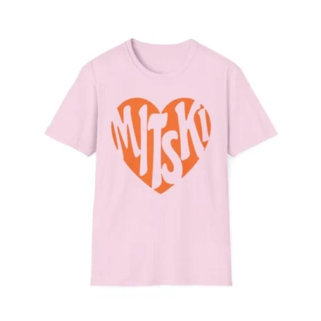 Mitski Heart Unisex Softstyle T-Shirt Light Pink Mitski Heart Unisex Softstyle T-Shirt Light Pink