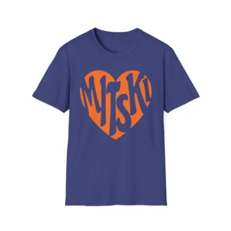 Mitski Heart Unisex Softstyle T-Shirt Metro Blue Mitski Heart Unisex Softstyle T-Shirt Metro Blue