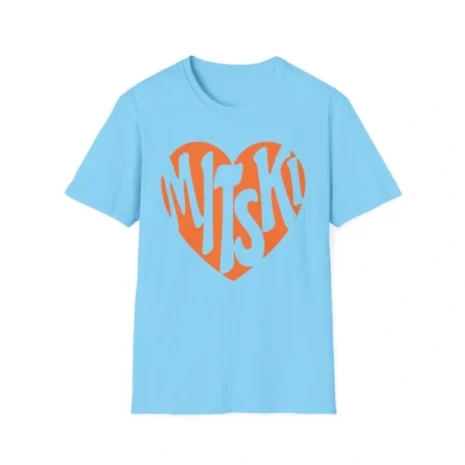 Mitski Heart Unisex Softstyle T-Shirt Sky Mitski Heart Unisex Softstyle T-Shirt Sky