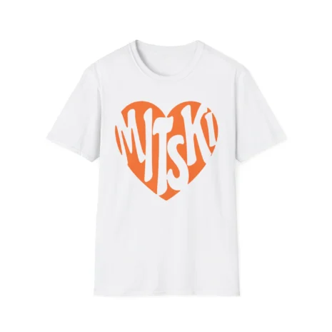 Mitski Heart Unisex Softstyle T-Shirt White Mitski Heart Unisex Softstyle T-Shirt White