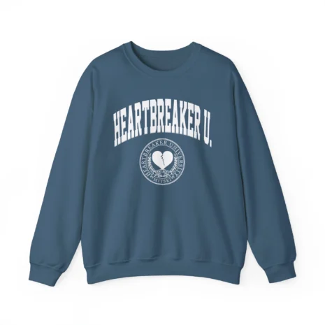 Mitski Heartbreaker University Unisex Heavy Blend™ Crewneck Sweatshirt Indigo Blue