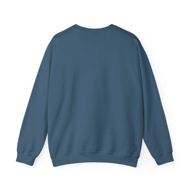 Mitski Heartbreaker University Unisex Heavy Blend™ Crewneck Sweatshirt Indigo Blue Back Side