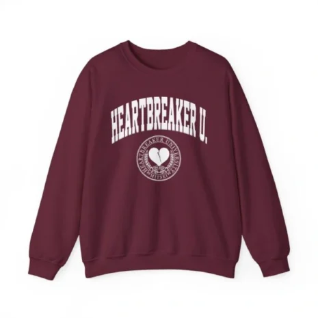 Mitski Heartbreaker University Unisex Heavy Blend™ Crewneck Sweatshirt Maroon Mitski Heartbreaker University Unisex Heavy Blend™ Crewneck Sweatshirt Maroon