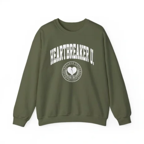 Mitski Heartbreaker University Unisex Heavy Blend™ Crewneck Sweatshirt Military Green Mitski Heartbreaker University Unisex Heavy Blend™ Crewneck Sweatshirt Military Green