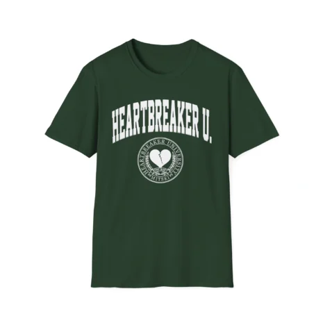 Mitski Heartbreaker University Unisex Softstyle T-Shirt Forest Green Mitski Heartbreaker University Unisex Softstyle T-Shirt Forest Green