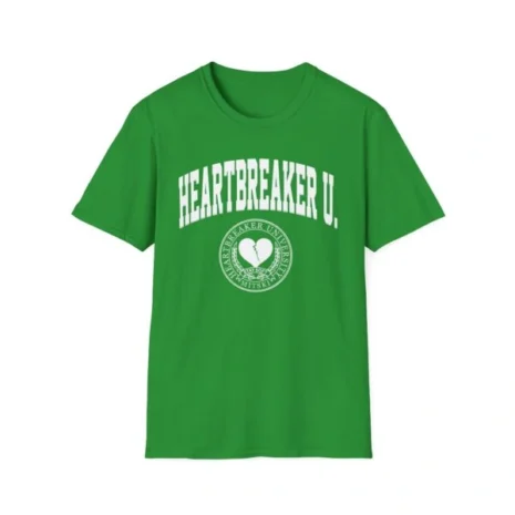 Mitski Heartbreaker University Unisex Softstyle T-Shirt Irish Green Mitski Heartbreaker University Unisex Softstyle T-Shirt Irish Green