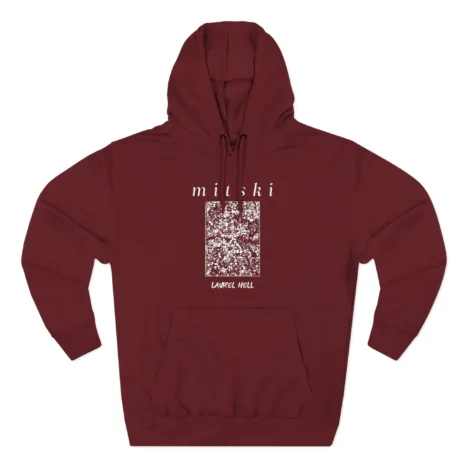 Mitski Laurel Hell Three-Panel Fleece Hoodie Burgundy Mitski Laurel Hell Three-Panel Fleece Hoodie Burgundy