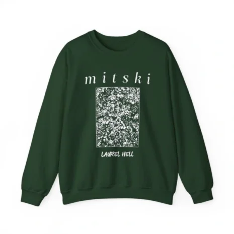 Mitski Laurel Hell Unisex Heavy Blend™ Crewneck Sweatshirt Forest Green Mitski Laurel Hell Unisex Heavy Blend™ Crewneck Sweatshirt Forest Green