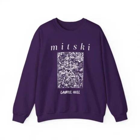Mitski Laurel Hell Unisex Heavy Blend™ Crewneck Sweatshirt Purple Mitski Laurel Hell Unisex Heavy Blend™ Crewneck Sweatshirt Purple
