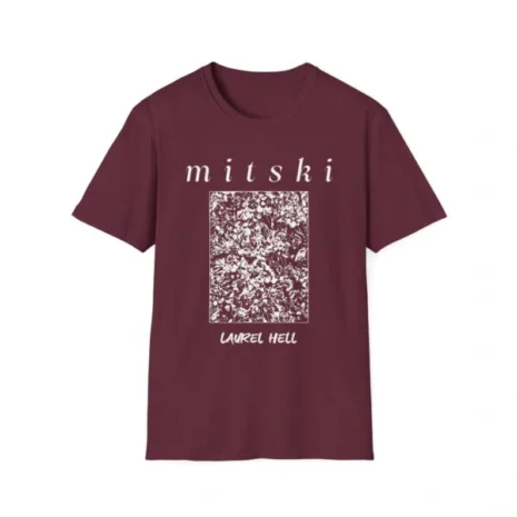 Mitski Laurel Hell Unisex Softstyle T-Shirt Maroon Mitski Laurel Hell Unisex Softstyle T-Shirt Maroon
