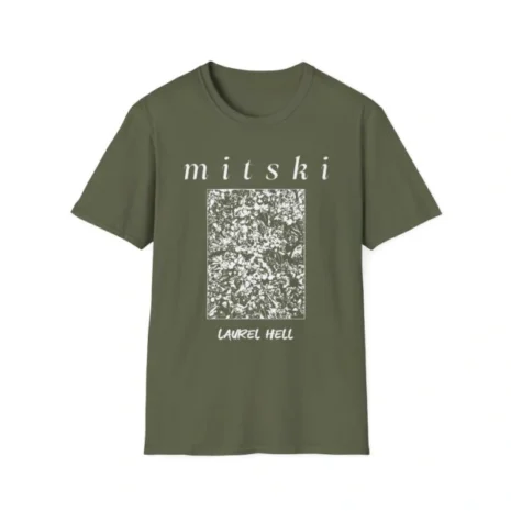 Mitski Laurel Hell Unisex Softstyle T-Shirt Military Green Mitski Laurel Hell Unisex Softstyle T-Shirt Military Green