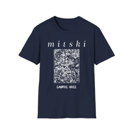 Mitski Laurel Hell Unisex Softstyle T-Shirt Navy Mitski Laurel Hell Unisex Softstyle T-Shirt Navy
