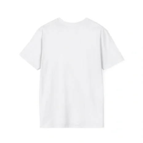 Mitski Logo Unisex Softstyle T-Shirt White Back Side Mitski Logo Unisex Softstyle T-Shirt White Back Side