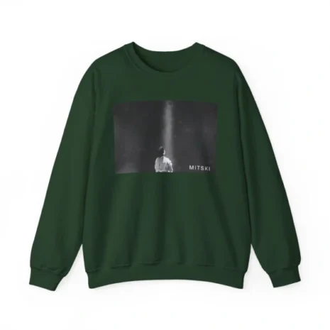 Mitski Lone Light Unisex Heavy Blend™ Crewneck Sweatshirt Forest Green Mitski Lone Light Unisex Heavy Blend™ Crewneck Sweatshirt Forest Green