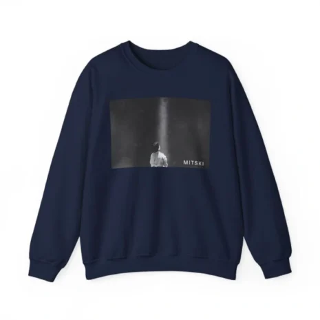 Mitski Lone Light Unisex Heavy Blend™ Crewneck Sweatshirt Navy Mitski Lone Light Unisex Heavy Blend™ Crewneck Sweatshirt Navy