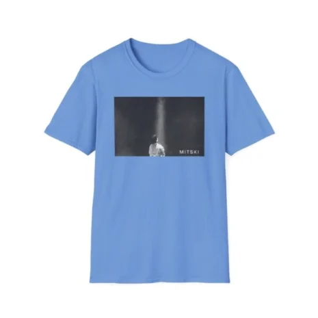 Mitski Lone Light Unisex Softstyle T-Shirt Carolina Blue Mitski Lone Light Unisex Softstyle T-Shirt Carolina Blue