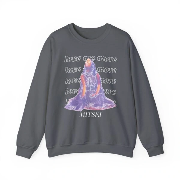 Mitski Love Me More Unisex Heavy Blend™ Crewneck Sweatshirt Charcoal