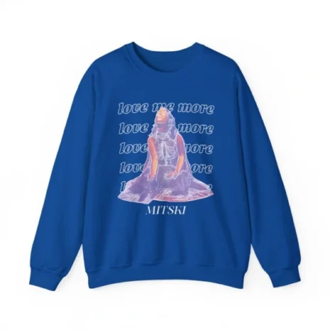 Mitski Love Me More Unisex Heavy Blend™ Crewneck Sweatshirt Royal Mitski Love Me More Unisex Heavy Blend™ Crewneck Sweatshirt Royal