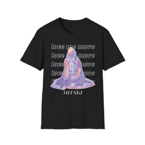 Mitski Love Me More Unisex Softstyle T-Shirt Black Mitski Love Me More Unisex Softstyle T-Shirt Black