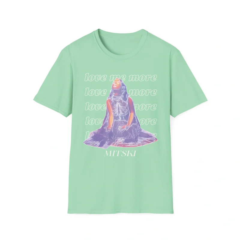 Mitski Love Me More Unisex Softstyle T-Shirt Mint Green