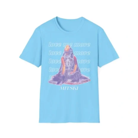 Mitski Love Me More Unisex Softstyle T-Shirt Sky Mitski Love Me More Unisex Softstyle T-Shirt Sky