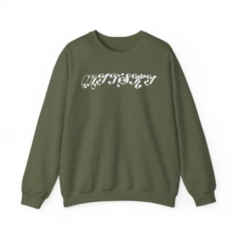 Mitski Midnight Drip Unisex Heavy Blend™ Crewneck Sweatshirt Military Green Mitski Midnight Drip Unisex Heavy Blend™ Crewneck Sweatshirt Military Green