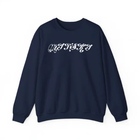 Mitski Midnight Drip Unisex Heavy Blend™ Crewneck Sweatshirt Navy Mitski Midnight Drip Unisex Heavy Blend™ Crewneck Sweatshirt Navy